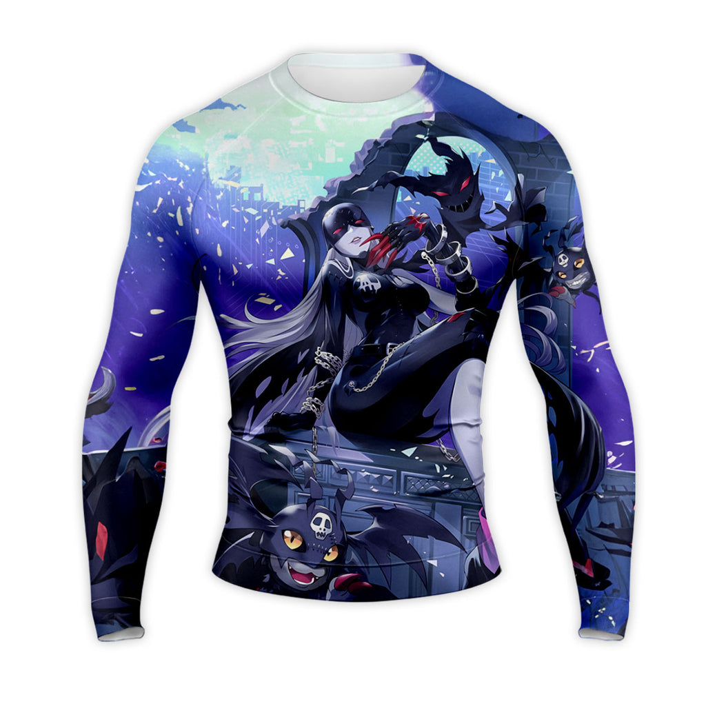 Digimon Adventure Ladydevimon Sitting Among Purple Minions Anime Apparel