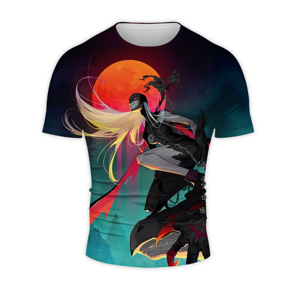 Digimon Adventure Ladydevimon Standing Under Crimson Moon With Dark Aura Anime Apparel