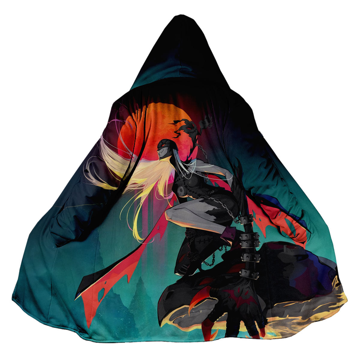 Digimon Adventure Ladydevimon Standing Under Crimson Moon With Dark Aura Anime Apparel