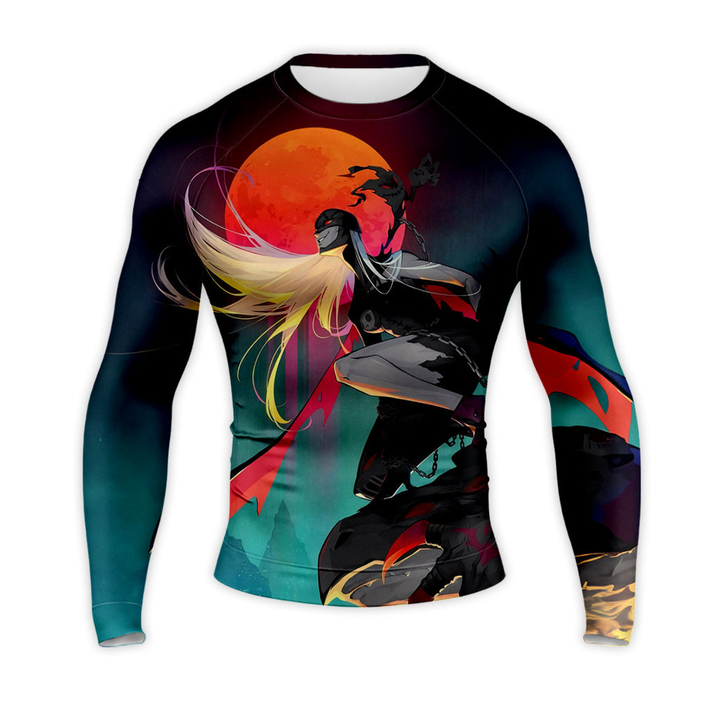 Digimon Adventure Ladydevimon Standing Under Crimson Moon With Dark Aura Anime Apparel