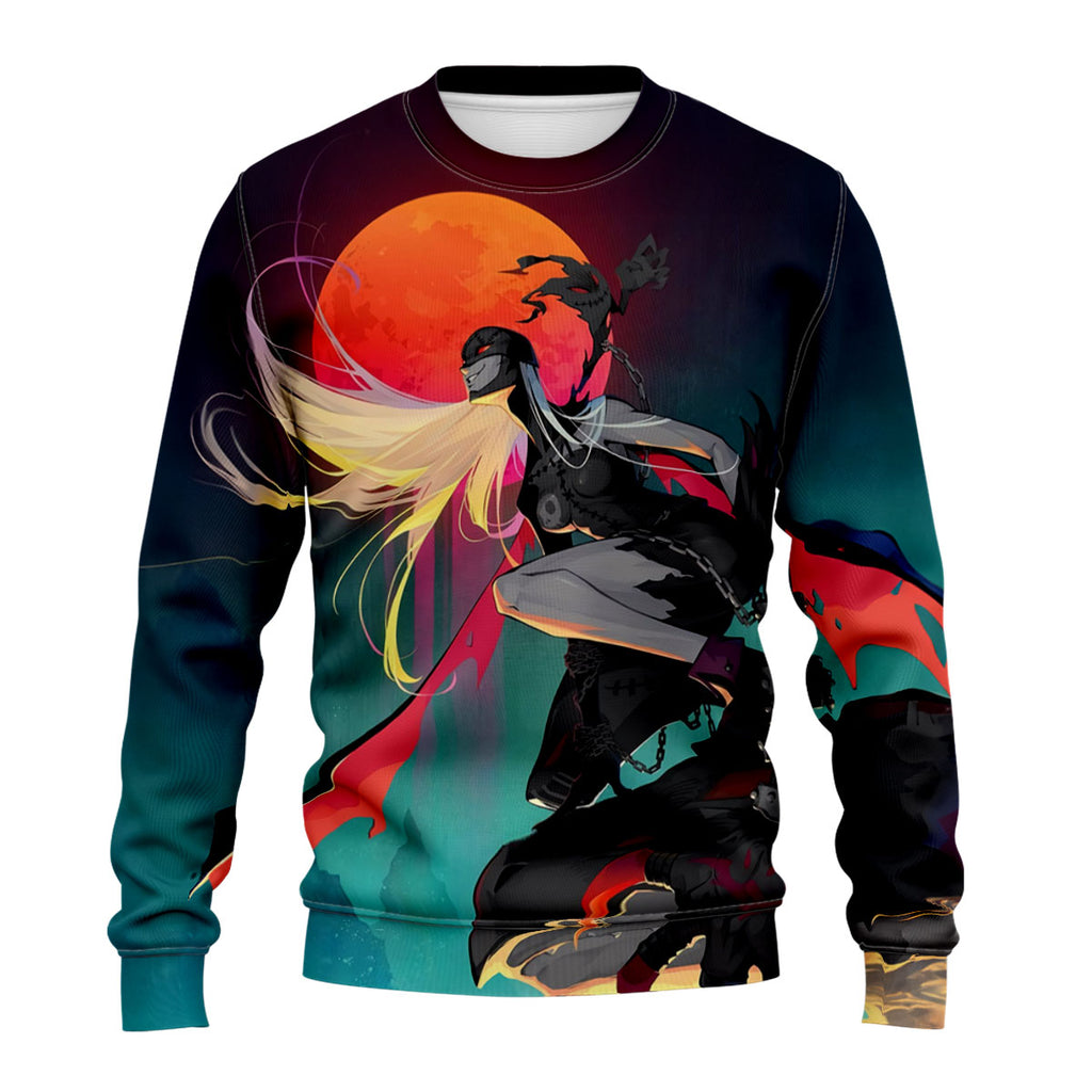 Digimon Adventure Ladydevimon Standing Under Crimson Moon With Dark Aura Anime Apparel