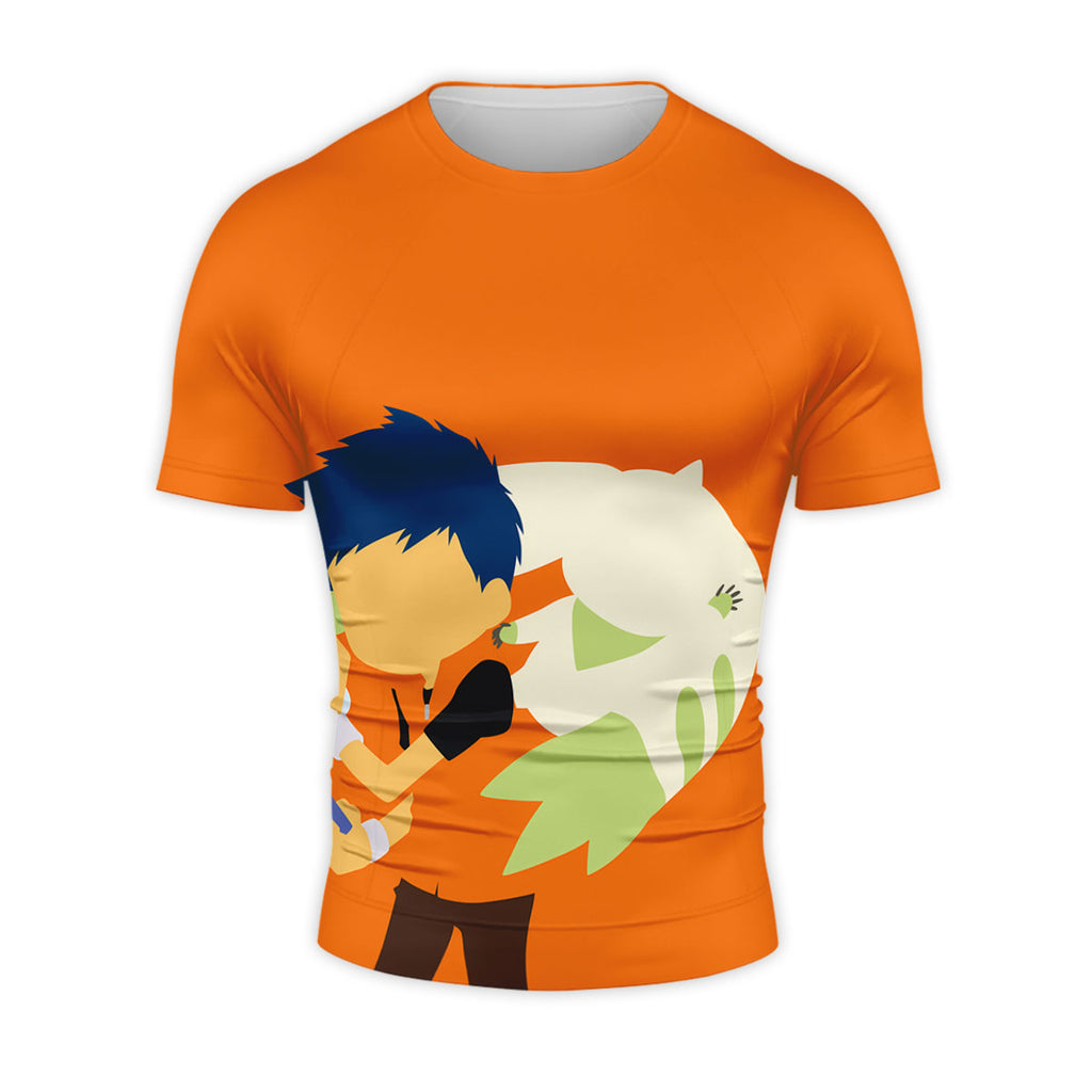 Digimon Adventure Lee Jenrya Holding Orange Digivice Anime Apparel