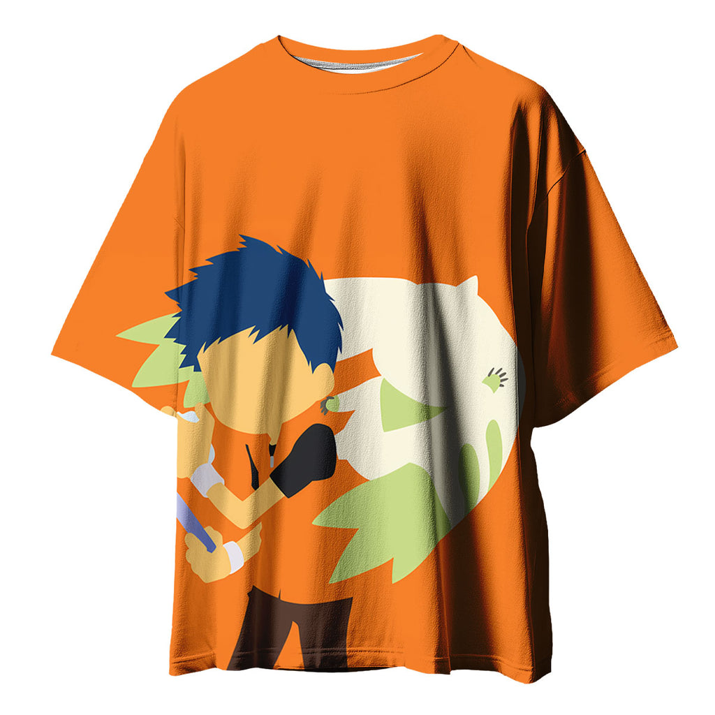 Digimon Adventure Lee Jenrya Holding Orange Digivice Anime Apparel