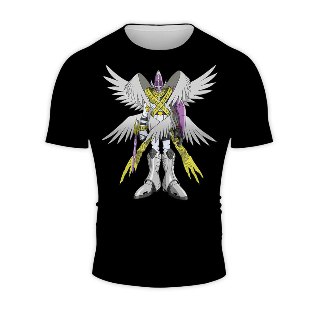 Digimon Adventure Magnaangemon Standing In Black Armor Anime Apparel
