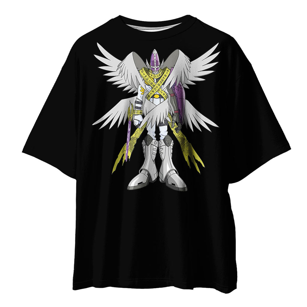 Digimon Adventure Magnaangemon Standing In Black Armor Anime Apparel