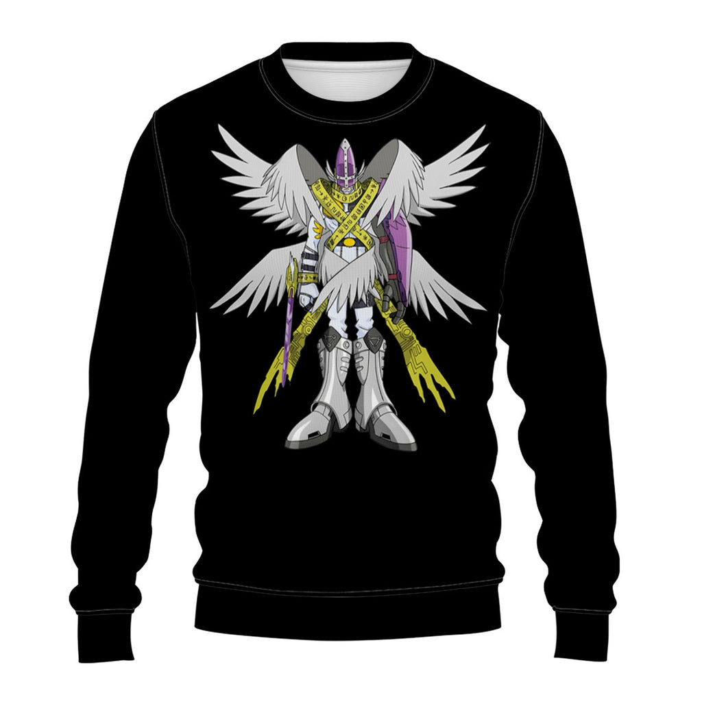 Digimon Adventure Magnaangemon Standing In Black Armor Anime Apparel