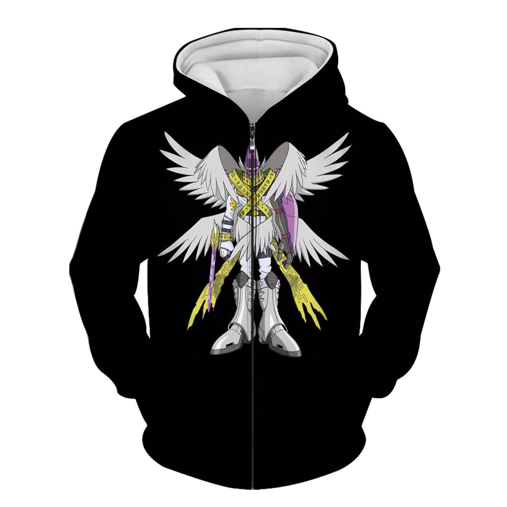 Digimon Adventure Magnaangemon Standing In Black Armor Anime Apparel