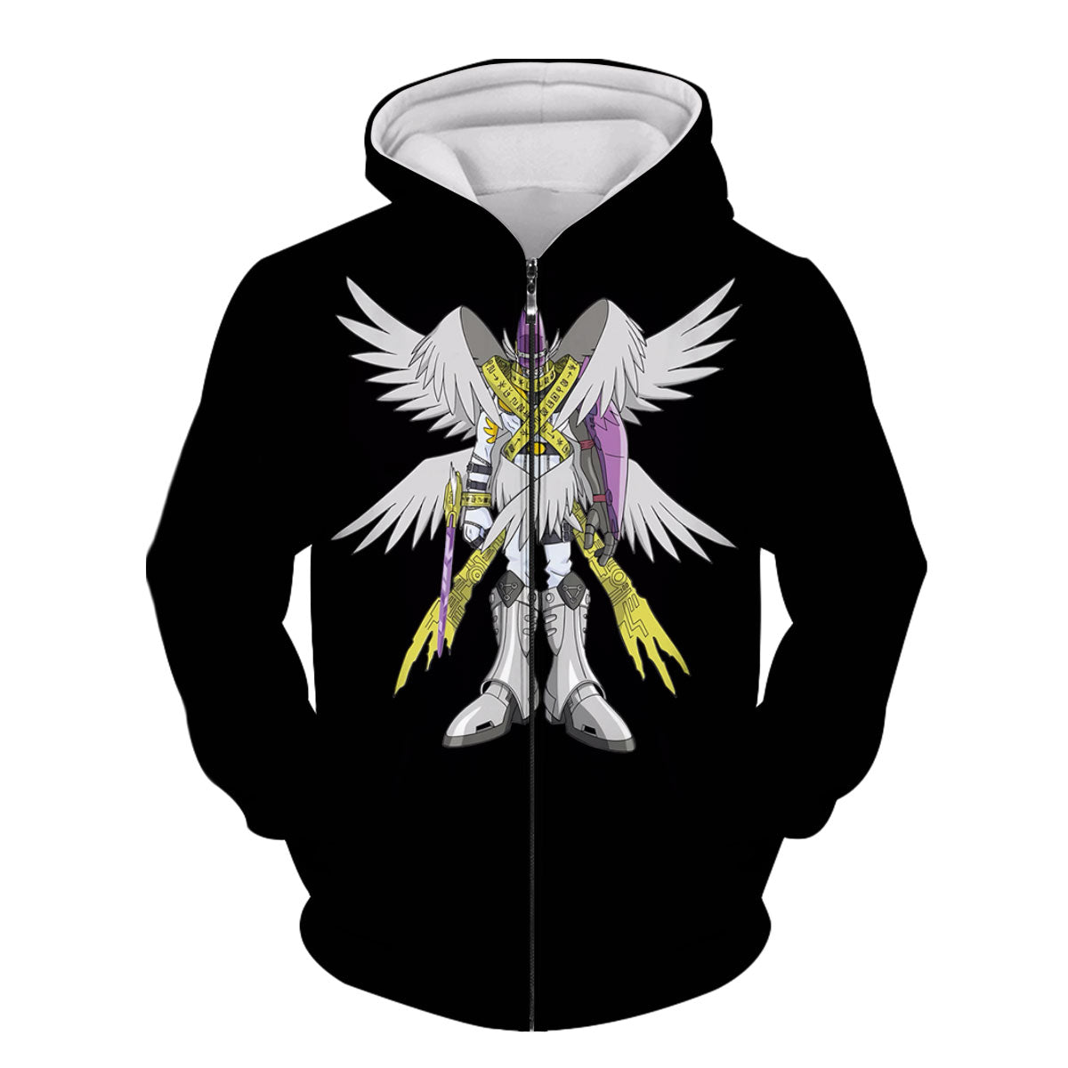 Digimon Adventure Magnaangemon Standing In Black Armor Anime Apparel