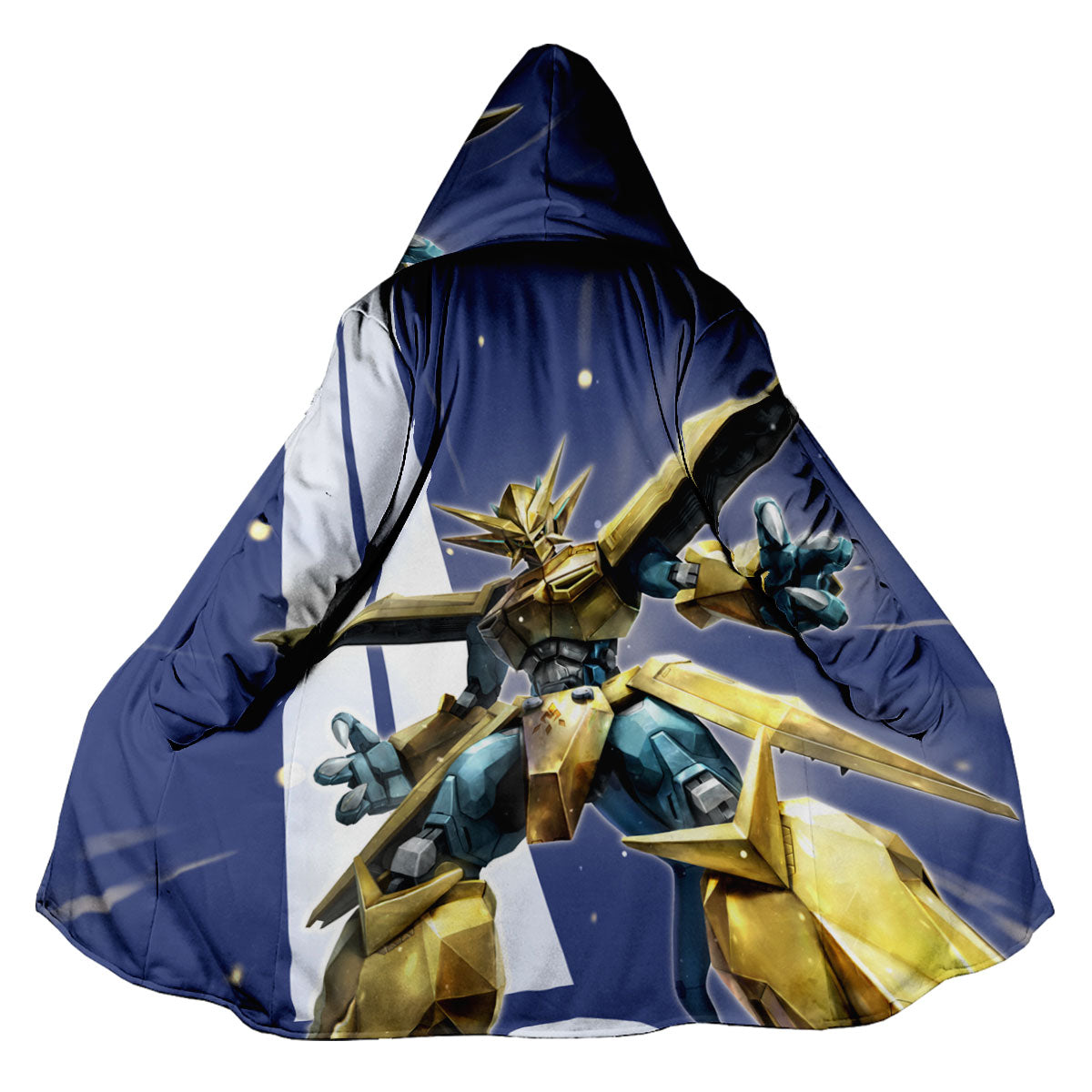 Digimon Adventure Magnamon Standing In Blue And Gold Armor Anime Apparel