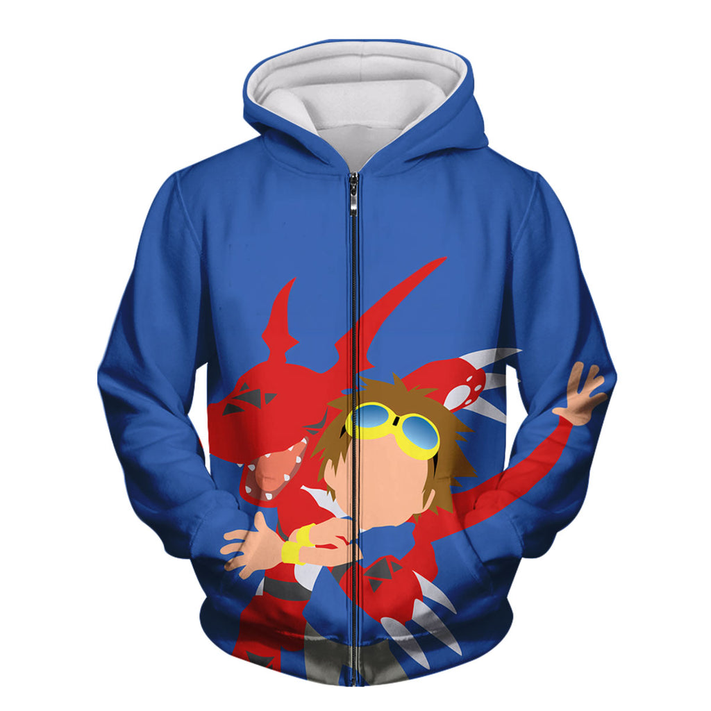 Digimon Adventure Matsuda Takato And Blue Guilmon In Battle Anime Apparel