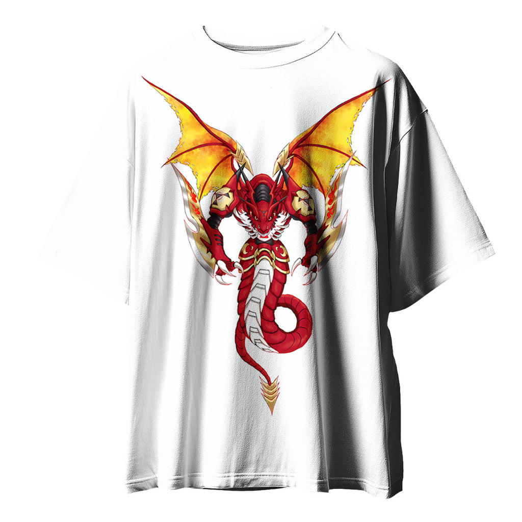 Digimon Adventure Megidramon Roaring Amidst Dark Flames Destruction Anime Apparel
