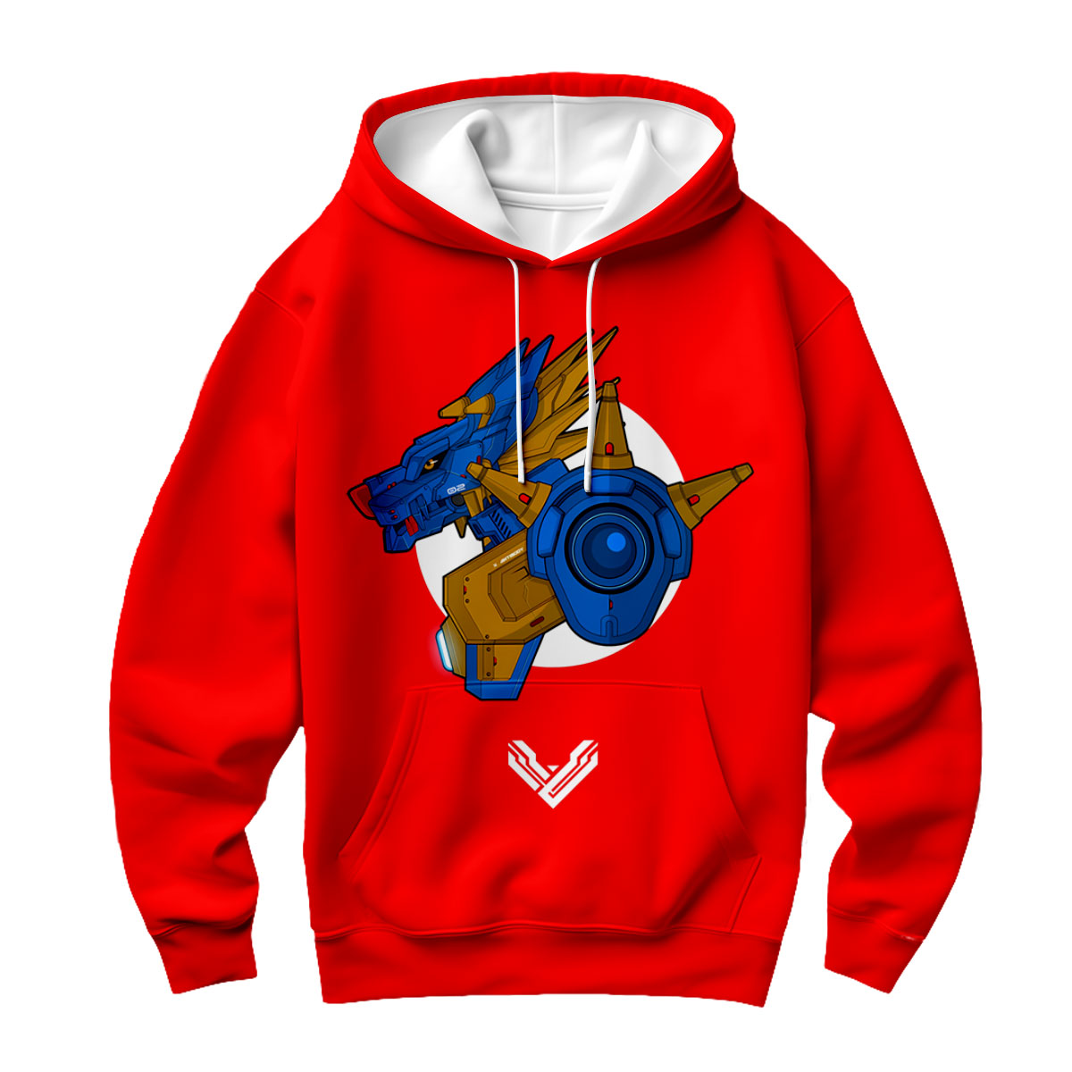 Digimon Adventure Metal Garurumon Standing On Red Background Anime Apparel