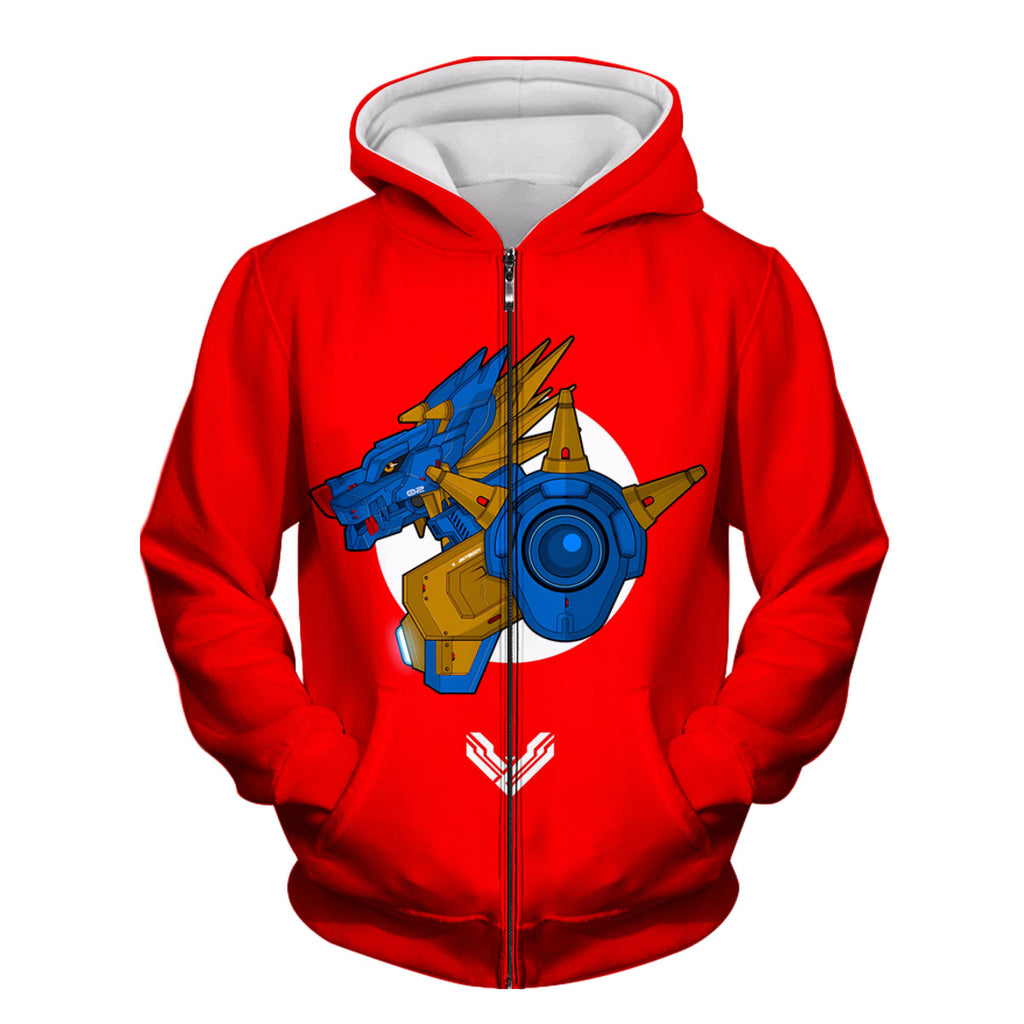 Digimon Adventure Metal Garurumon Standing On Red Background Anime Apparel