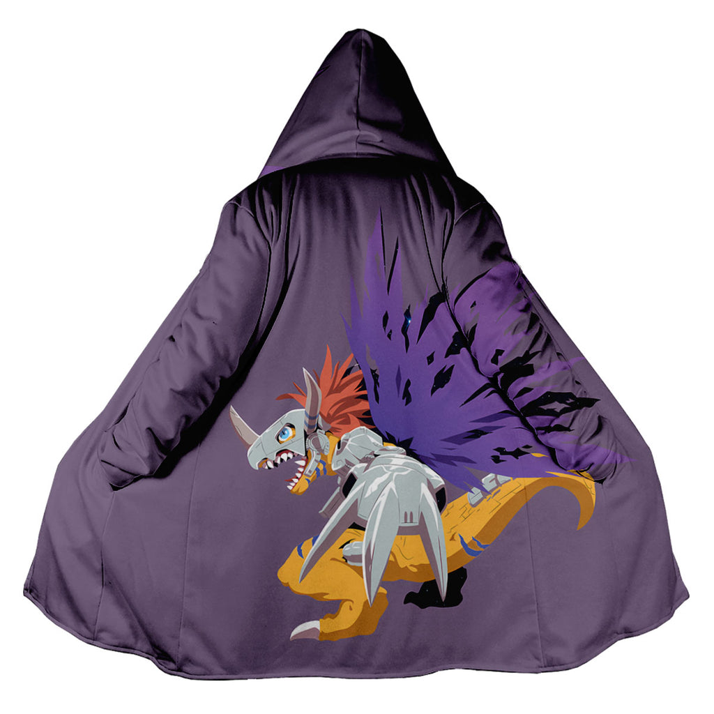 Digimon Adventure Metal Greymon Flying In Purple Anime Apparel