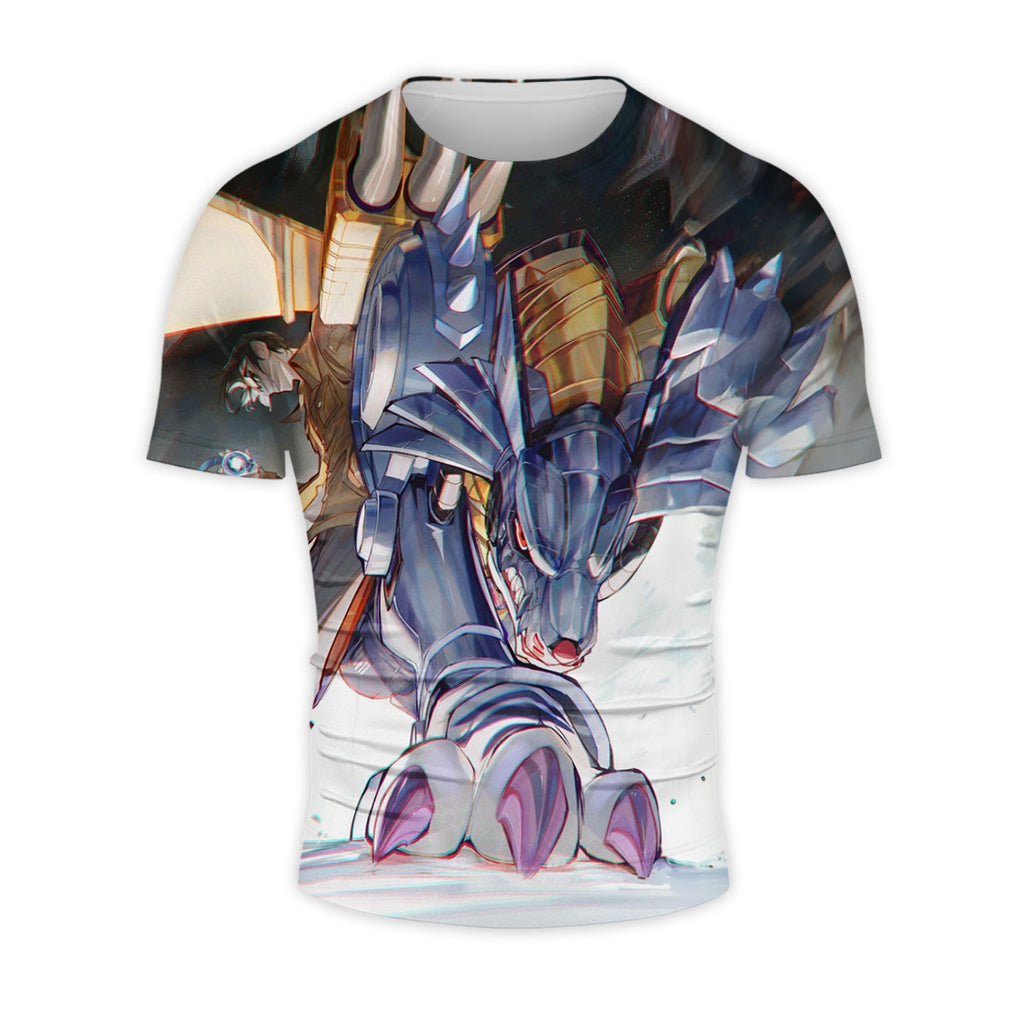 Digimon Adventure Metalgarurumon And Yamato Standing Together Anime Apparel