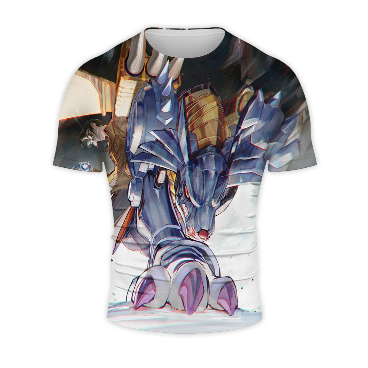 Digimon Adventure Metalgarurumon And Yamato Standing Together Anime Apparel