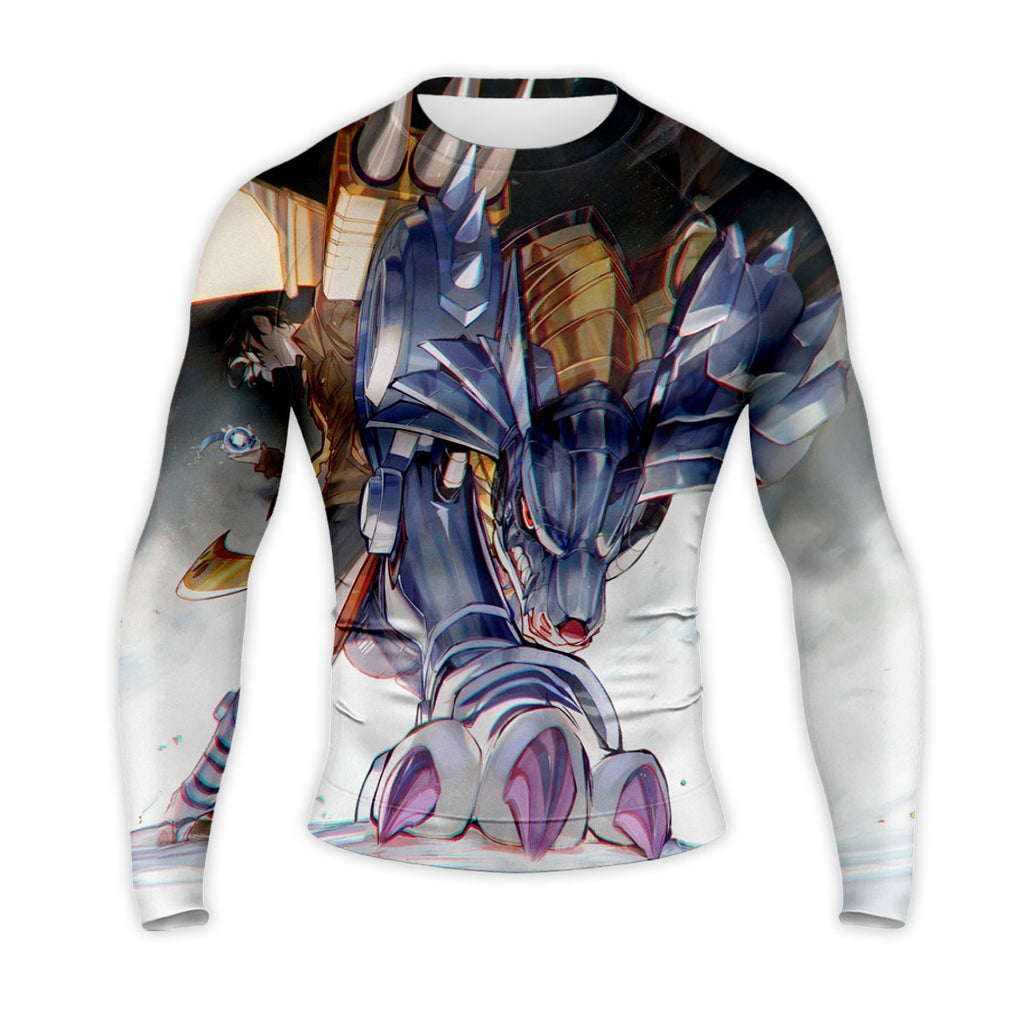 Digimon Adventure Metalgarurumon And Yamato Standing Together Anime Apparel