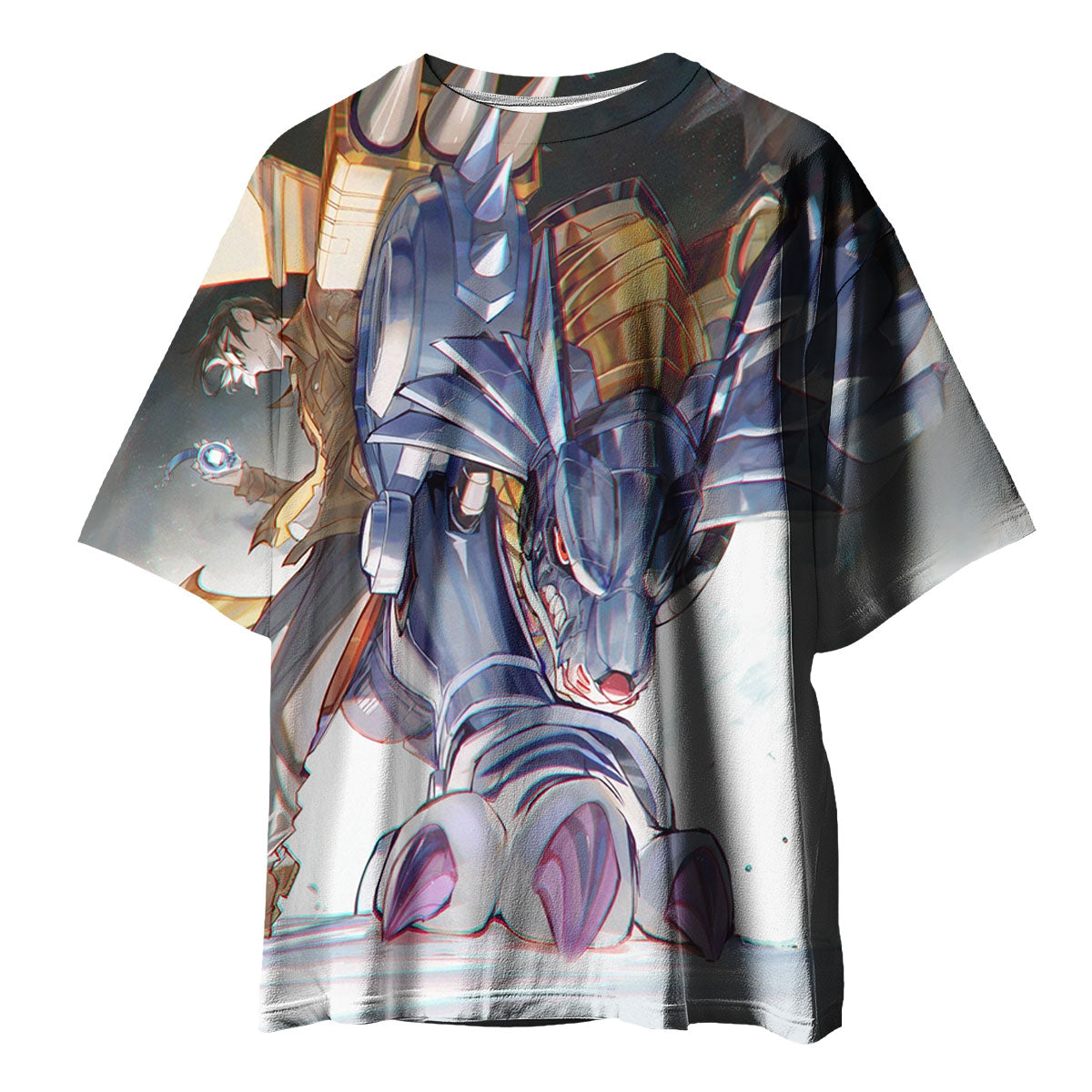 Digimon Adventure Metalgarurumon And Yamato Standing Together Anime Apparel