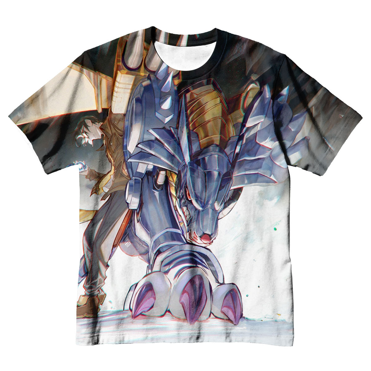 Digimon Adventure Metalgarurumon And Yamato Standing Together Anime Apparel