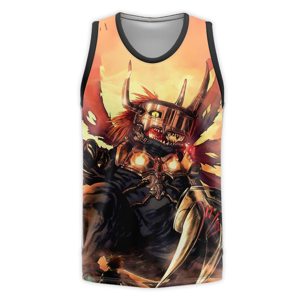 Digimon Adventure Metalgreymon In Majestic Orange Tones Anime Apparel