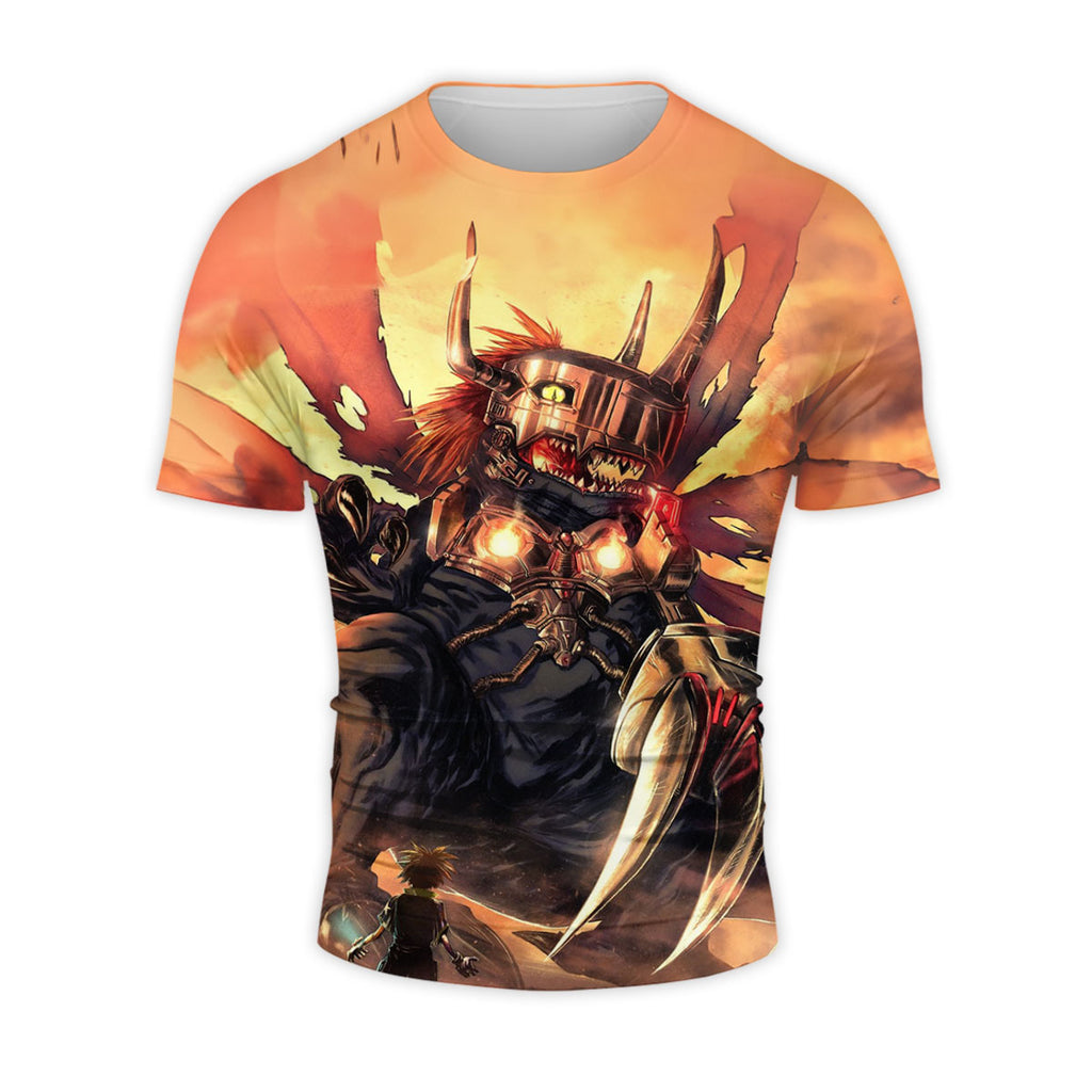 Digimon Adventure Metalgreymon In Majestic Orange Tones Anime Apparel