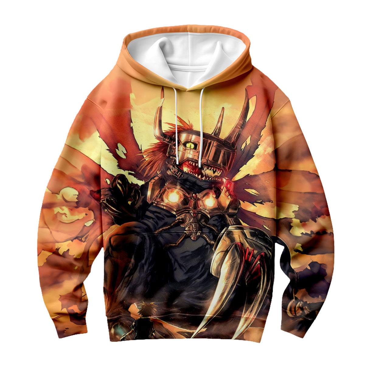 Digimon Adventure Metalgreymon In Majestic Orange Tones Anime Apparel