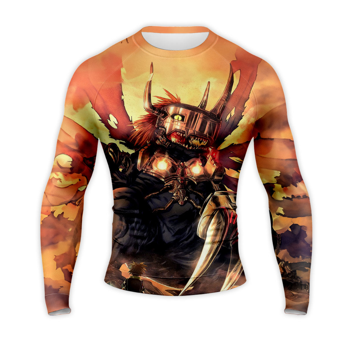Digimon Adventure Metalgreymon In Majestic Orange Tones Anime Apparel