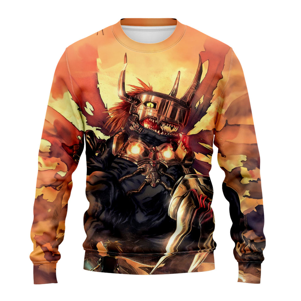 Digimon Adventure Metalgreymon In Majestic Orange Tones Anime Apparel