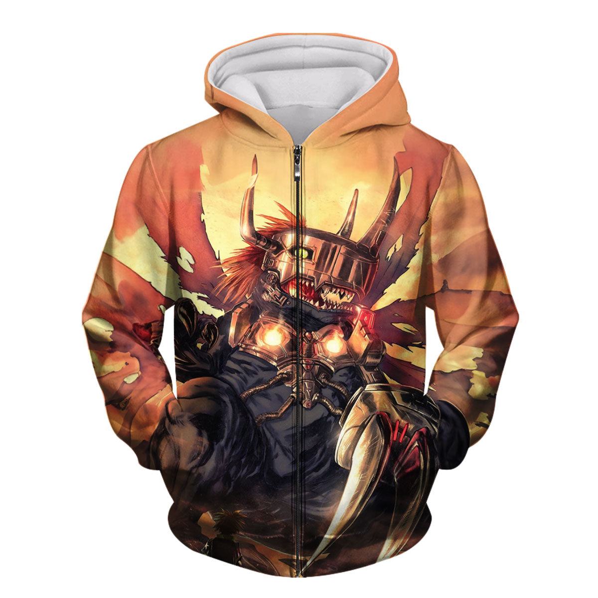 Digimon Adventure Metalgreymon In Majestic Orange Tones Anime Apparel