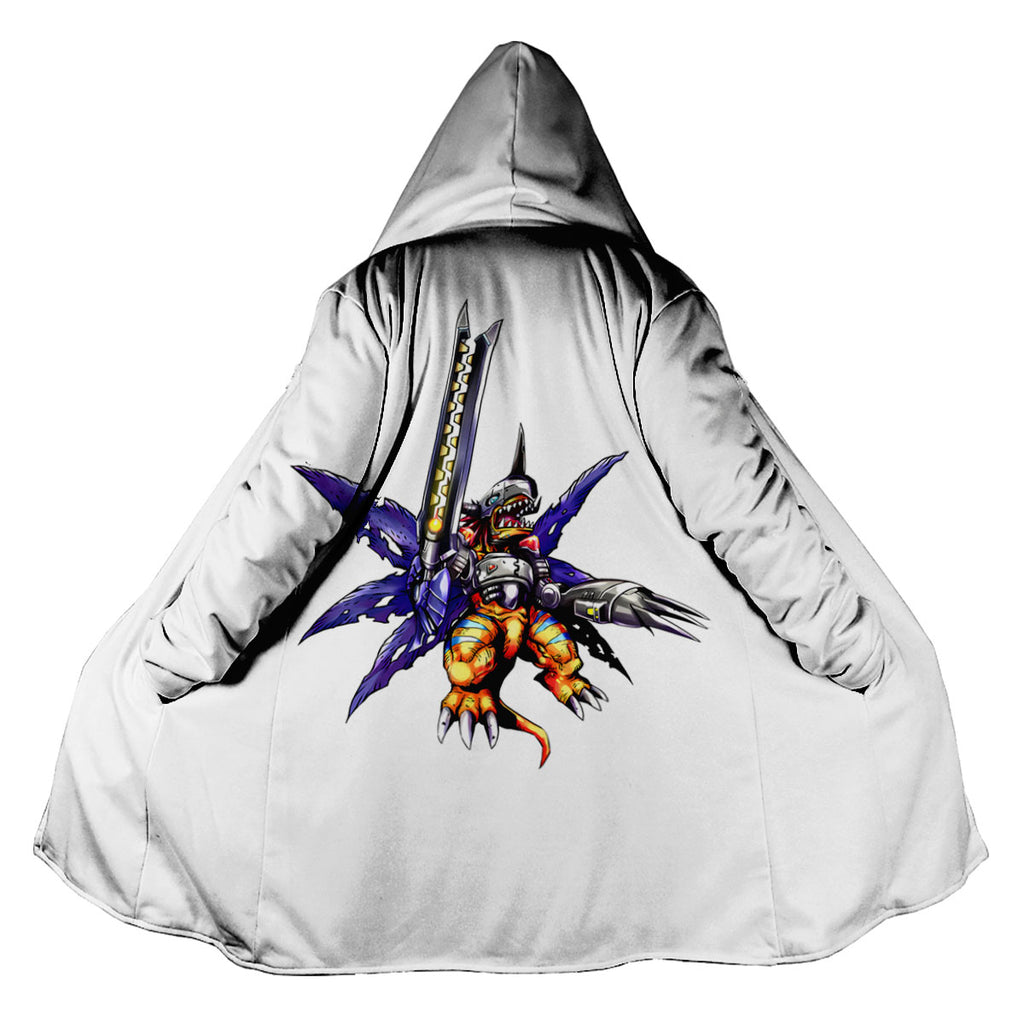 Digimon Adventure Metalgreymon Standing In White Background Anime Apparel