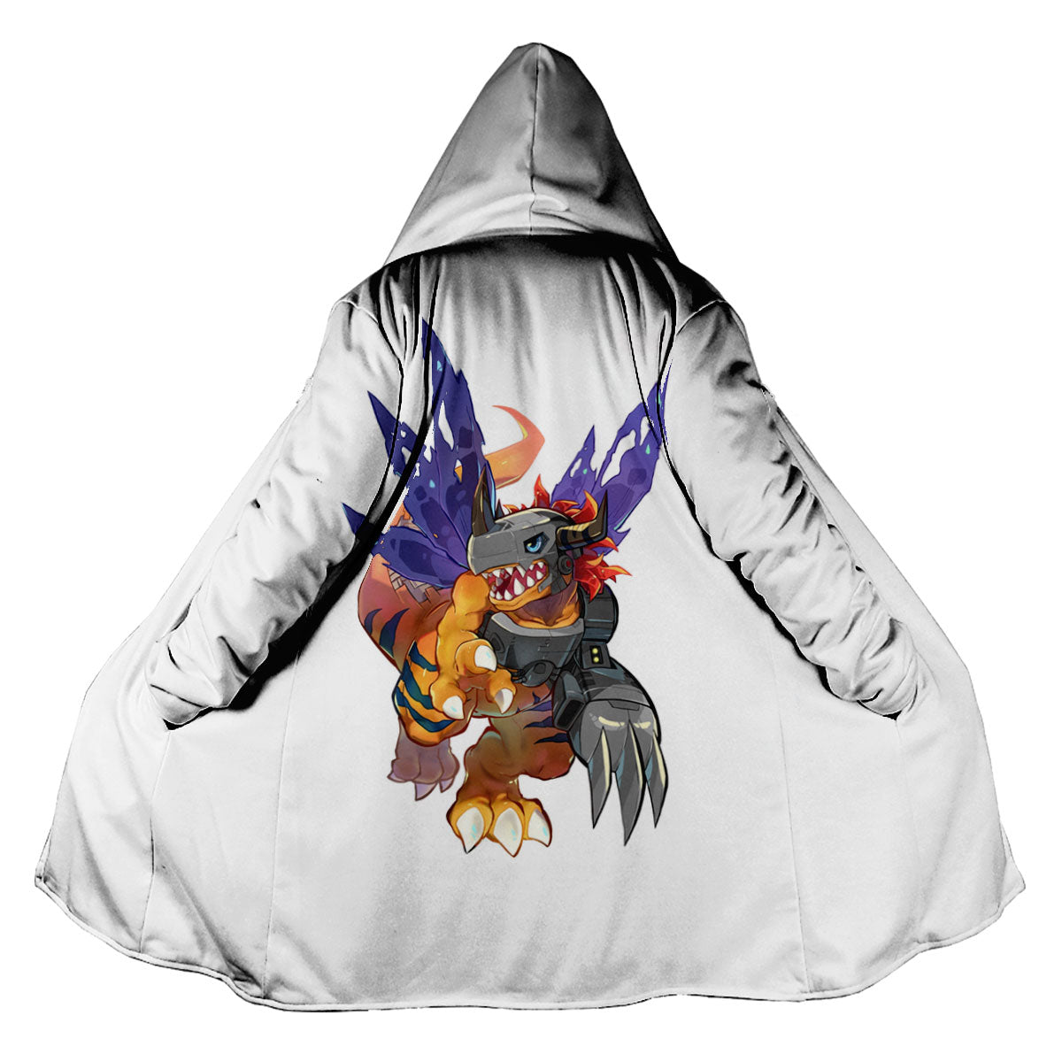 Digimon Adventure Metalgreymon Standing With Orange Color Anime Apparel