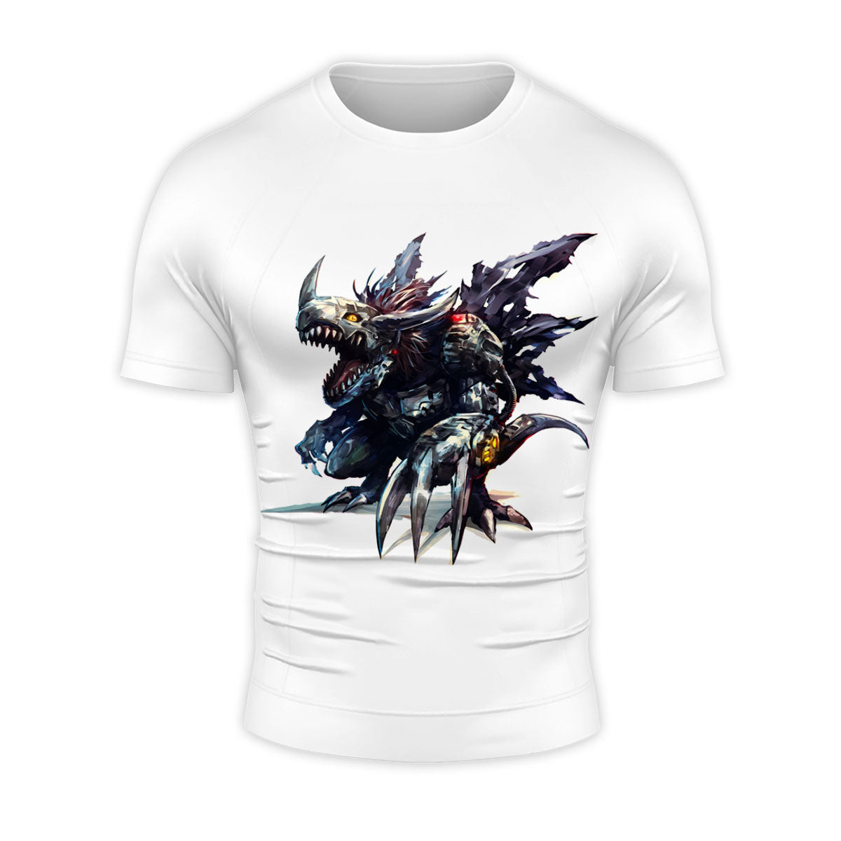 Digimon Adventure Metalgreymon Virus Ferocious Black Silver Anime Apparel