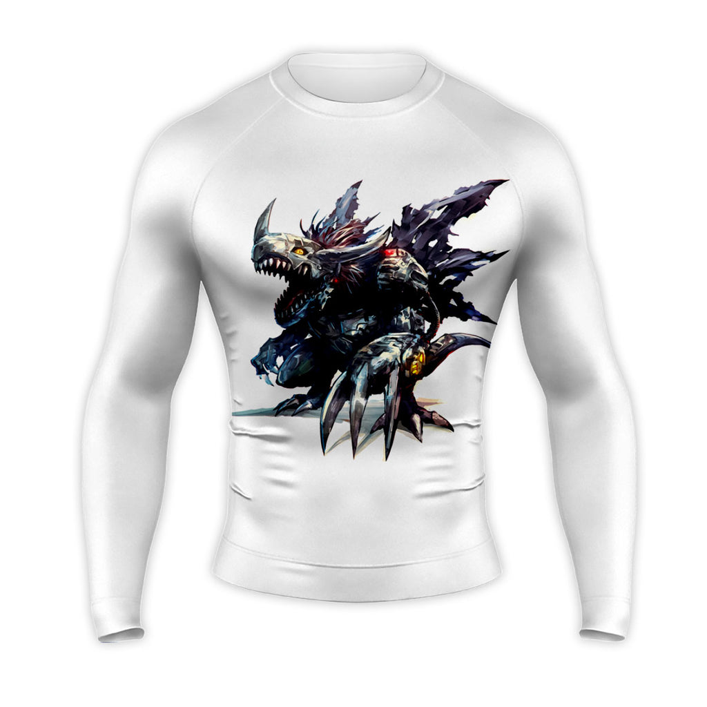 Digimon Adventure Metalgreymon Virus Ferocious Black Silver Anime Apparel
