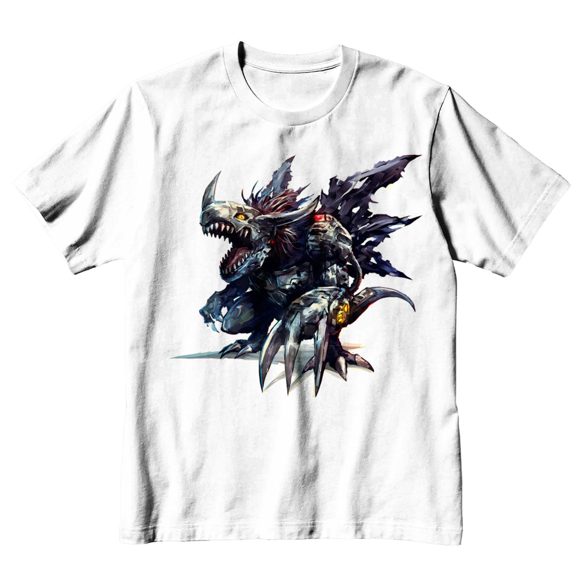Digimon Adventure Metalgreymon Virus Ferocious Black Silver Anime Apparel