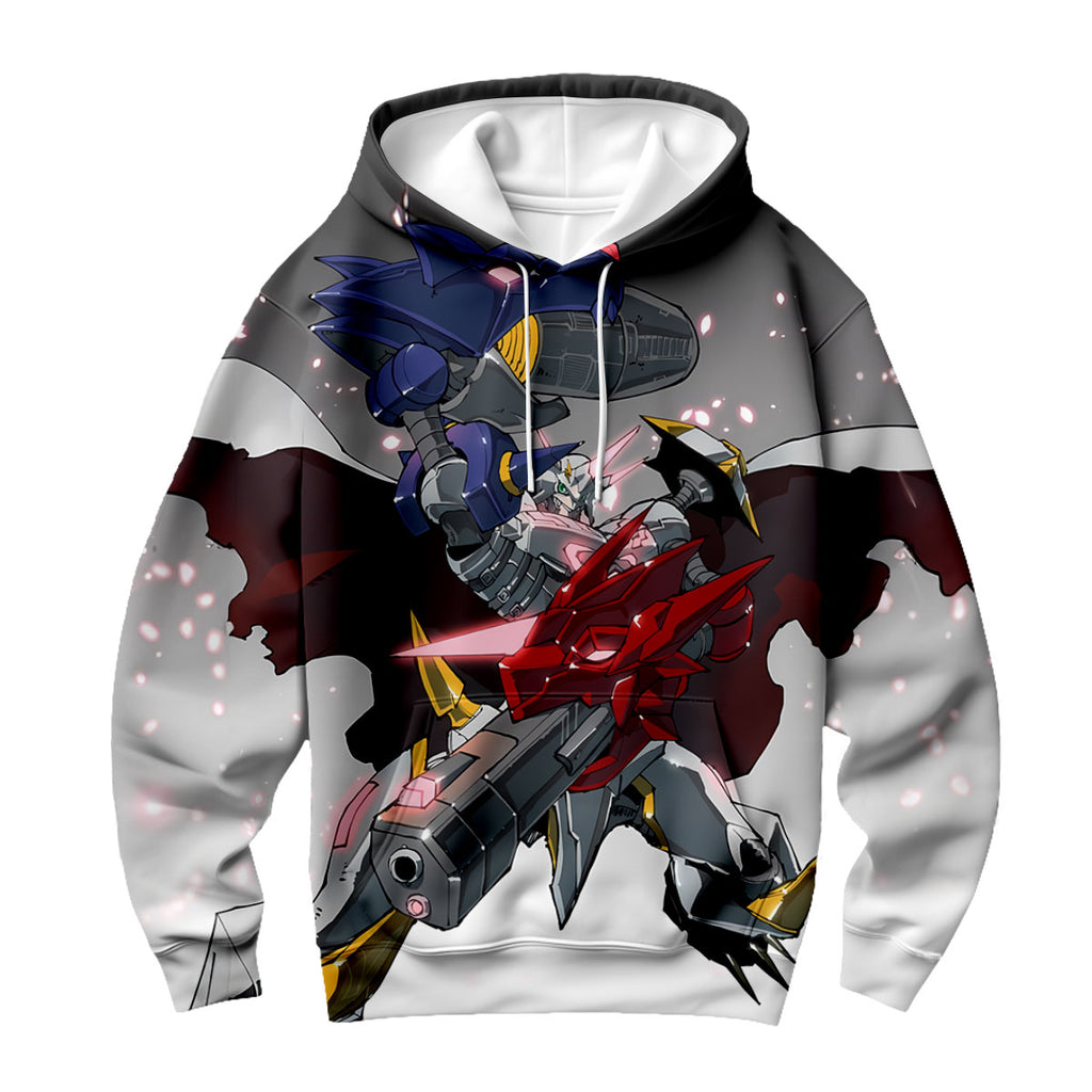Digimon Adventure Omegamon Alter S Posing Grey Red Blue Anime Apparel