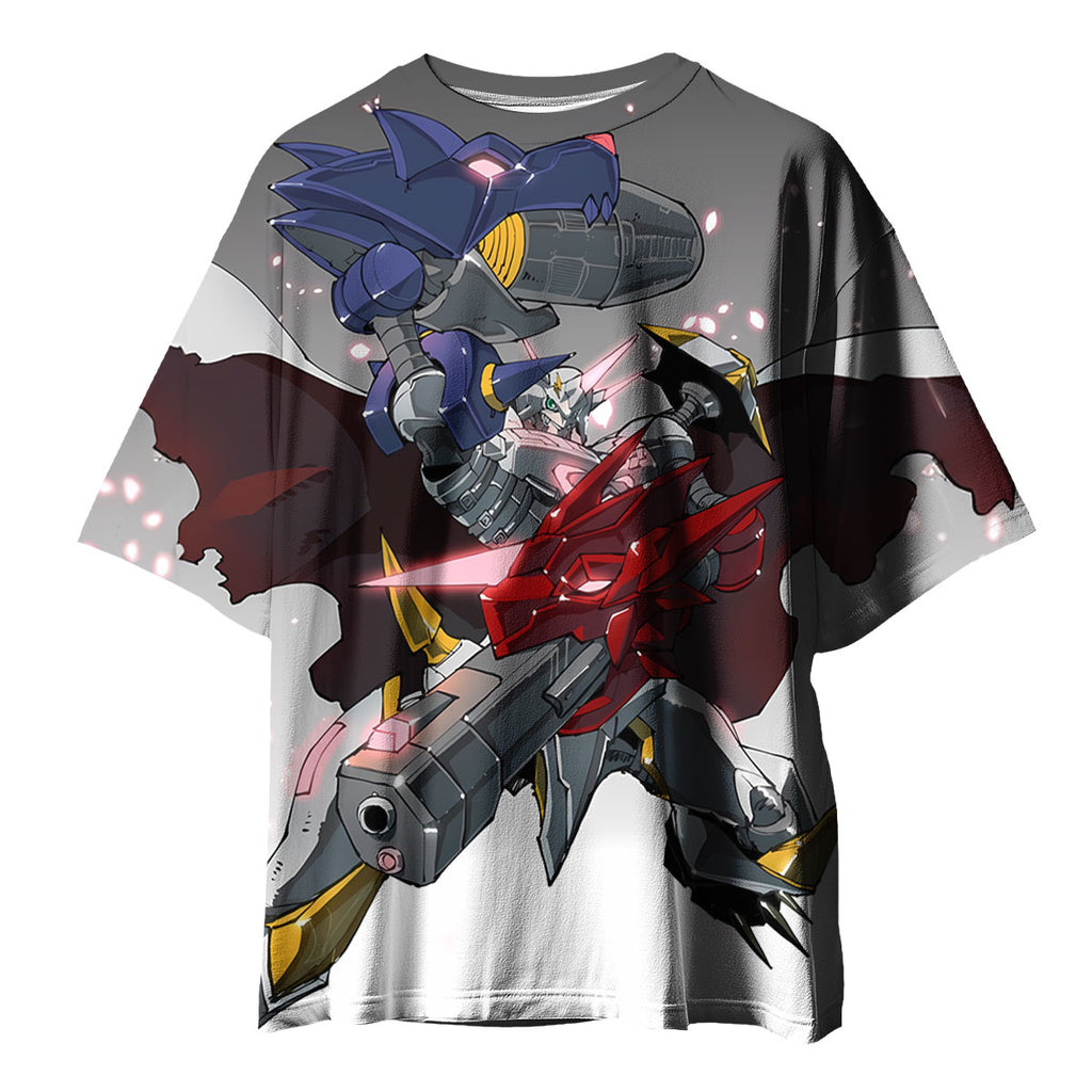 Digimon Adventure Omegamon Alter S Posing Grey Red Blue Anime Apparel