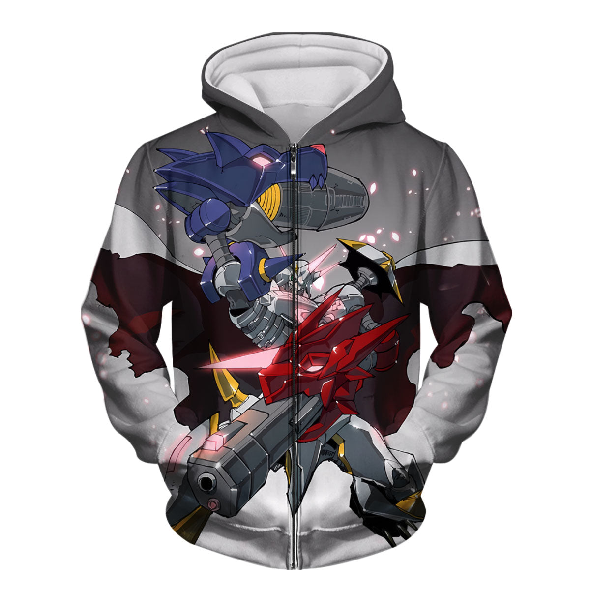 Digimon Adventure Omegamon Alter S Posing Grey Red Blue Anime Apparel