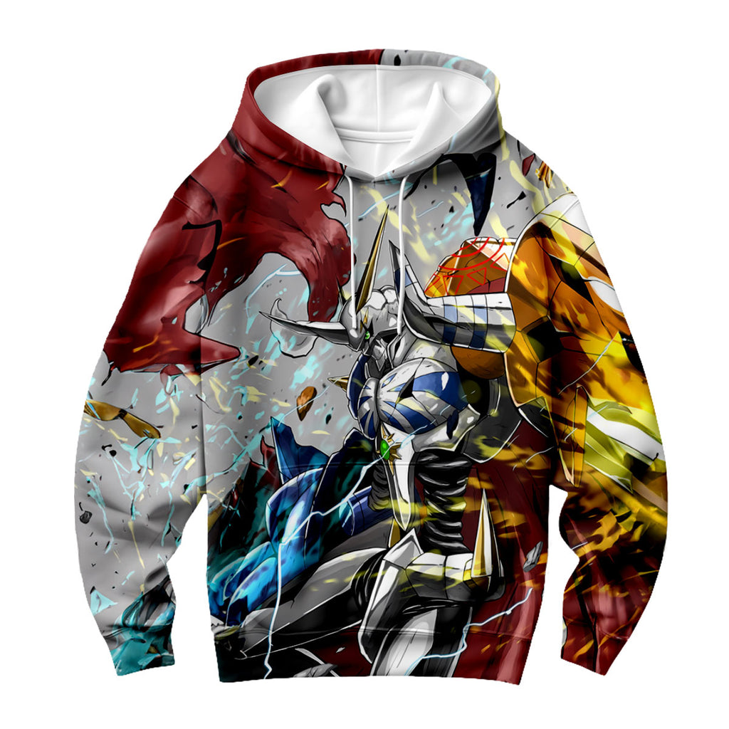 Digimon Adventure Omegamon Appearing In Red Blue Gold Anime Apparel