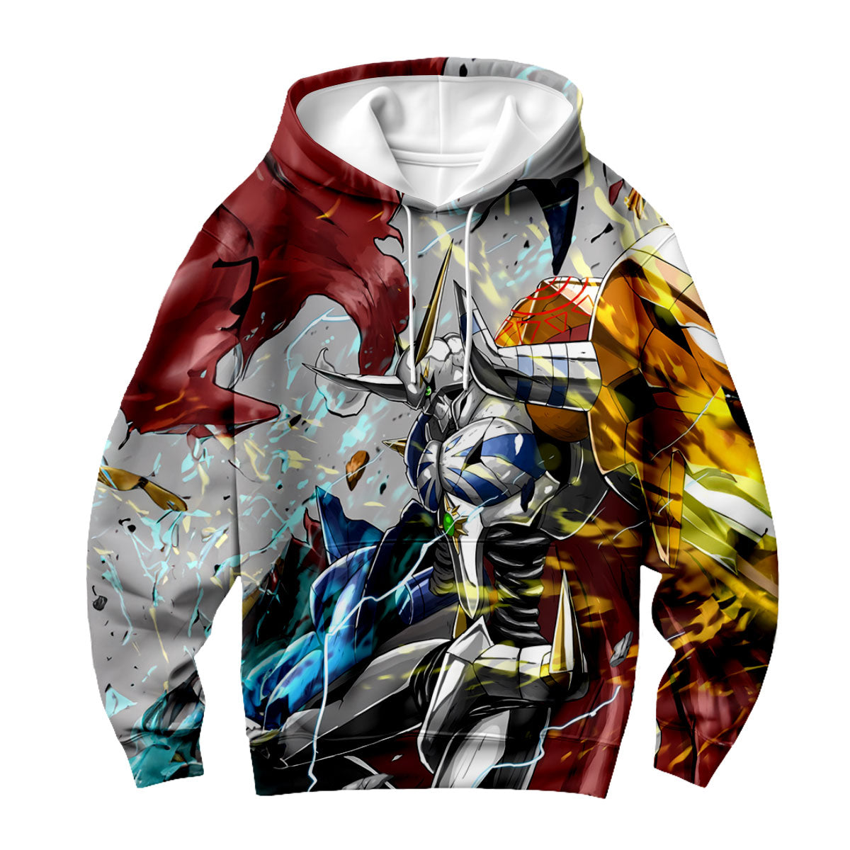 Digimon Adventure Omegamon Appearing In Red Blue Gold Anime Apparel