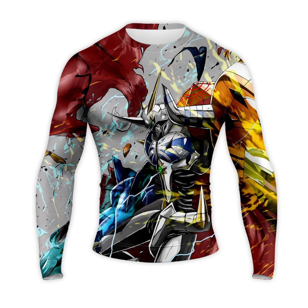 Digimon Adventure Omegamon Appearing In Red Blue Gold Anime Apparel
