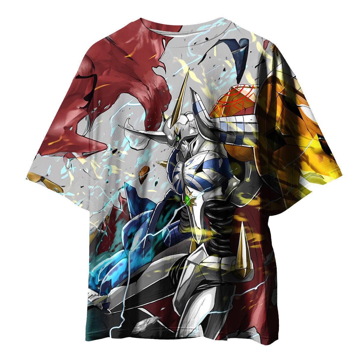 Digimon Adventure Omegamon Appearing In Red Blue Gold Anime Apparel