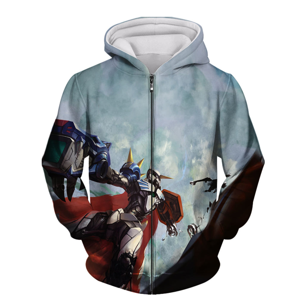Digimon Adventure Omegamon Battling In Blue Sky Anime Apparel