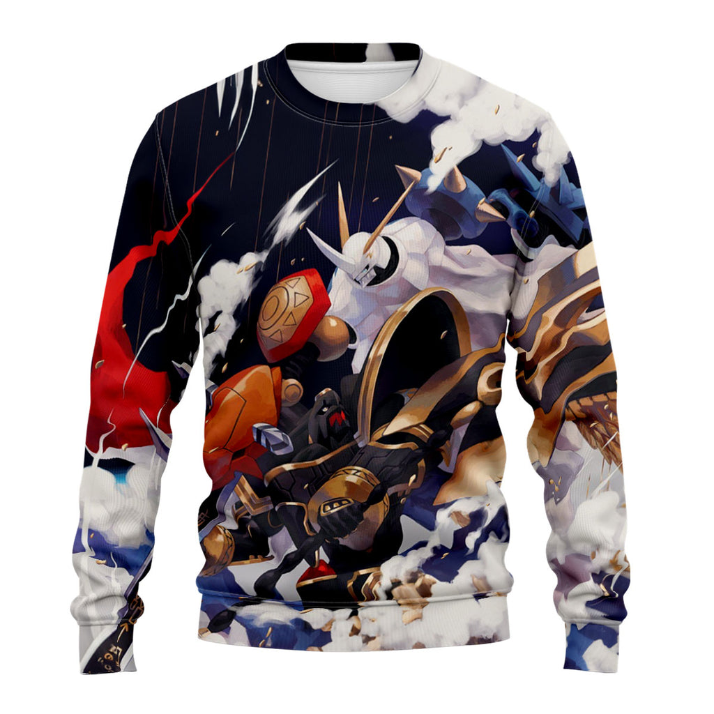 Digimon Adventure Omegamon Blue In Battle Anime Apparel