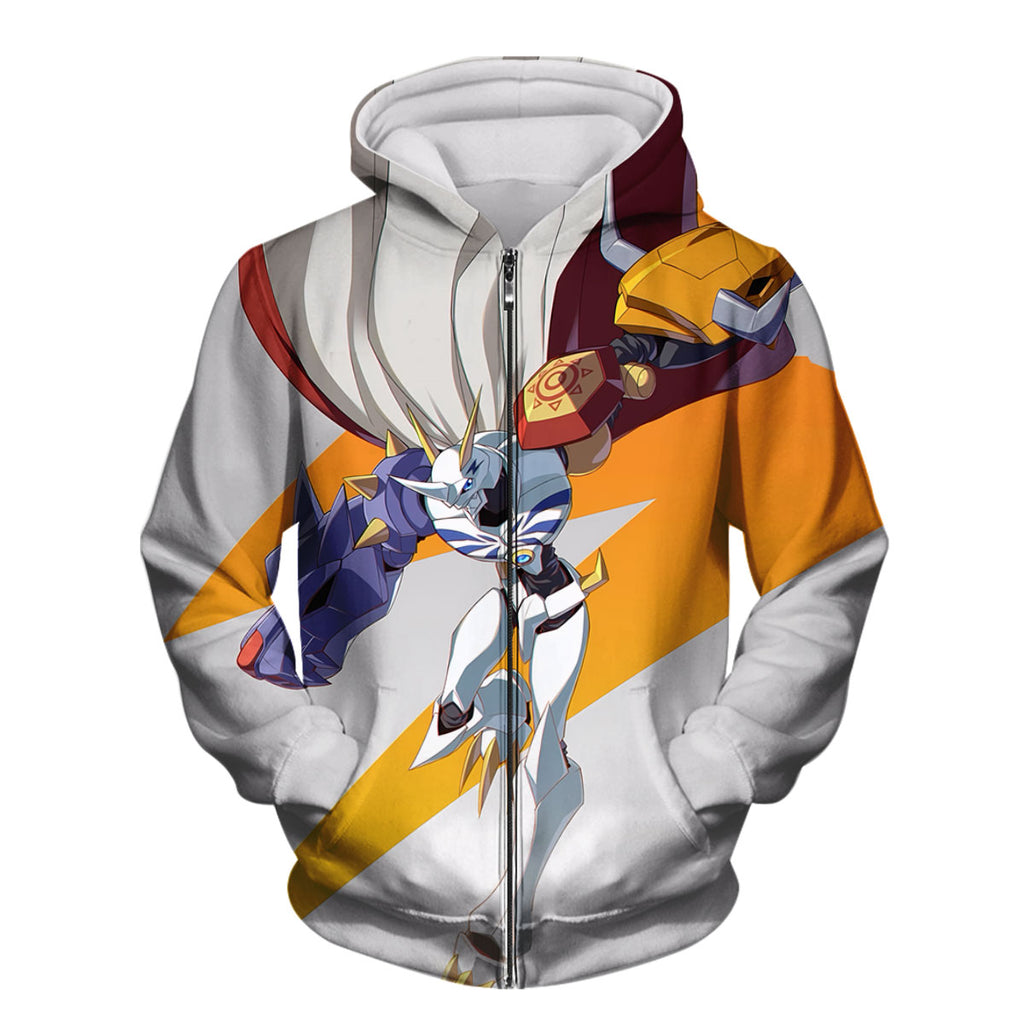 Digimon Adventure Omegamon Flying With Sword Digimon Anime Apparel