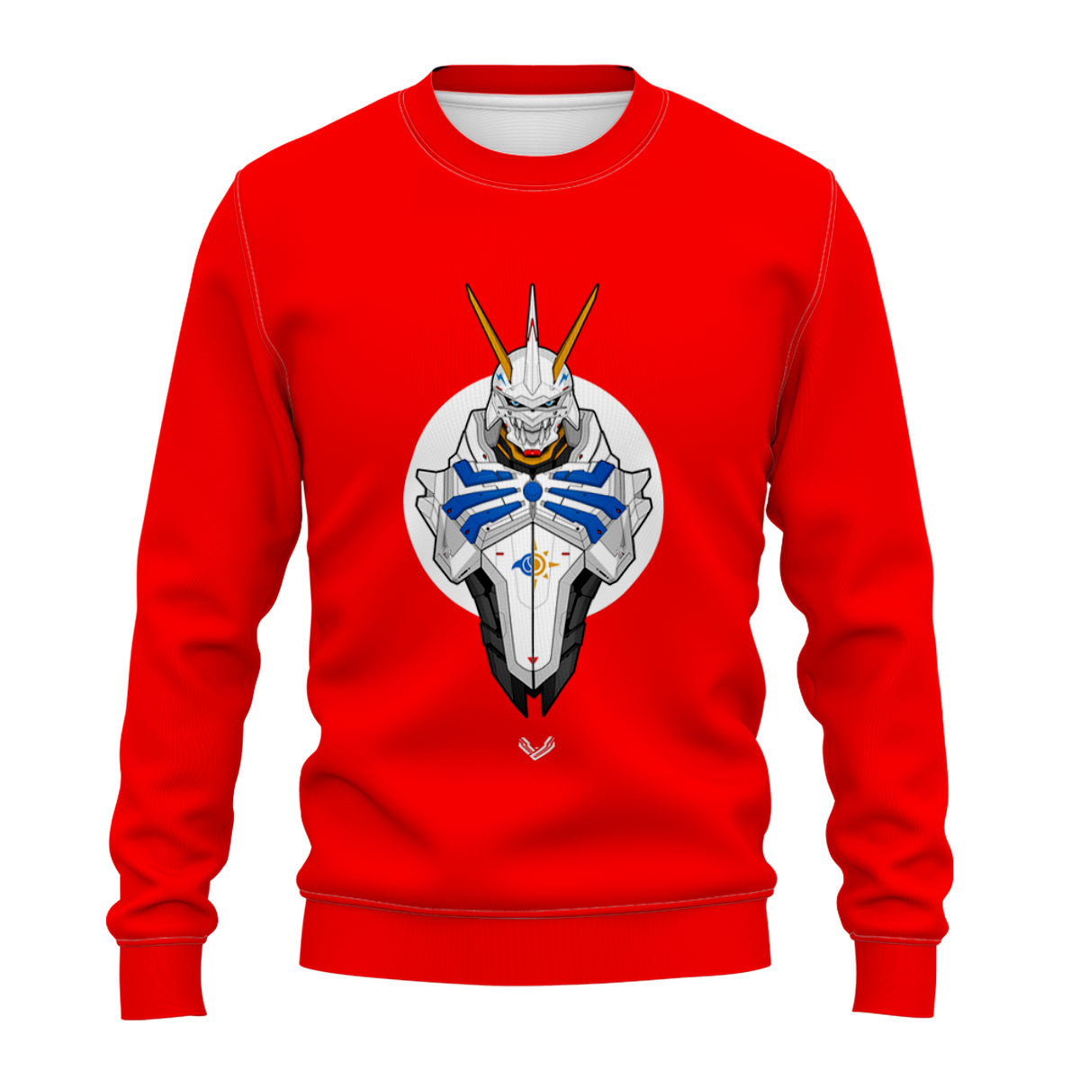 Digimon Adventure Omegamon Front View Red Background Anime Apparel