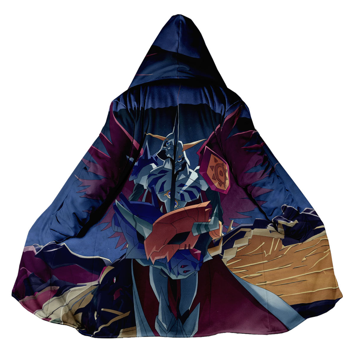 Digimon Adventure Omegamon Majestically Standing Blue And Red Anime Apparel