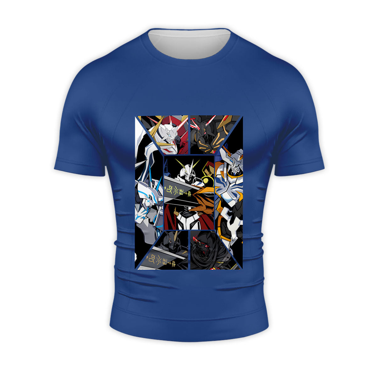 Digimon Adventure Omegamon Multi-Form Collage Blue Anime Apparel