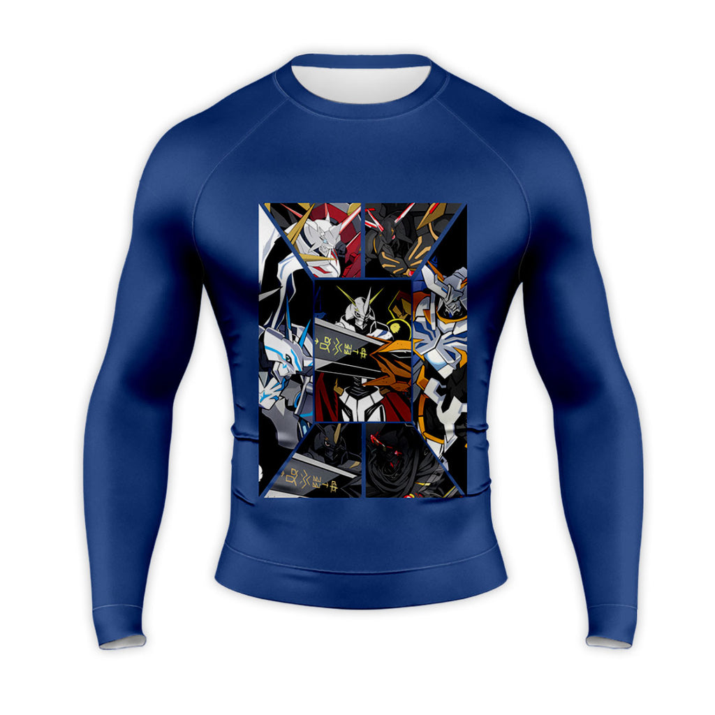 Digimon Adventure Omegamon Multi-Form Collage Blue Anime Apparel