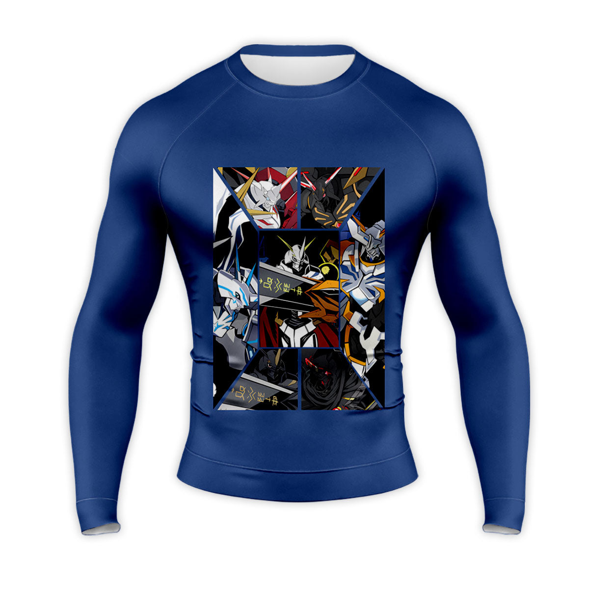 Digimon Adventure Omegamon Multi-Form Collage Blue Anime Apparel