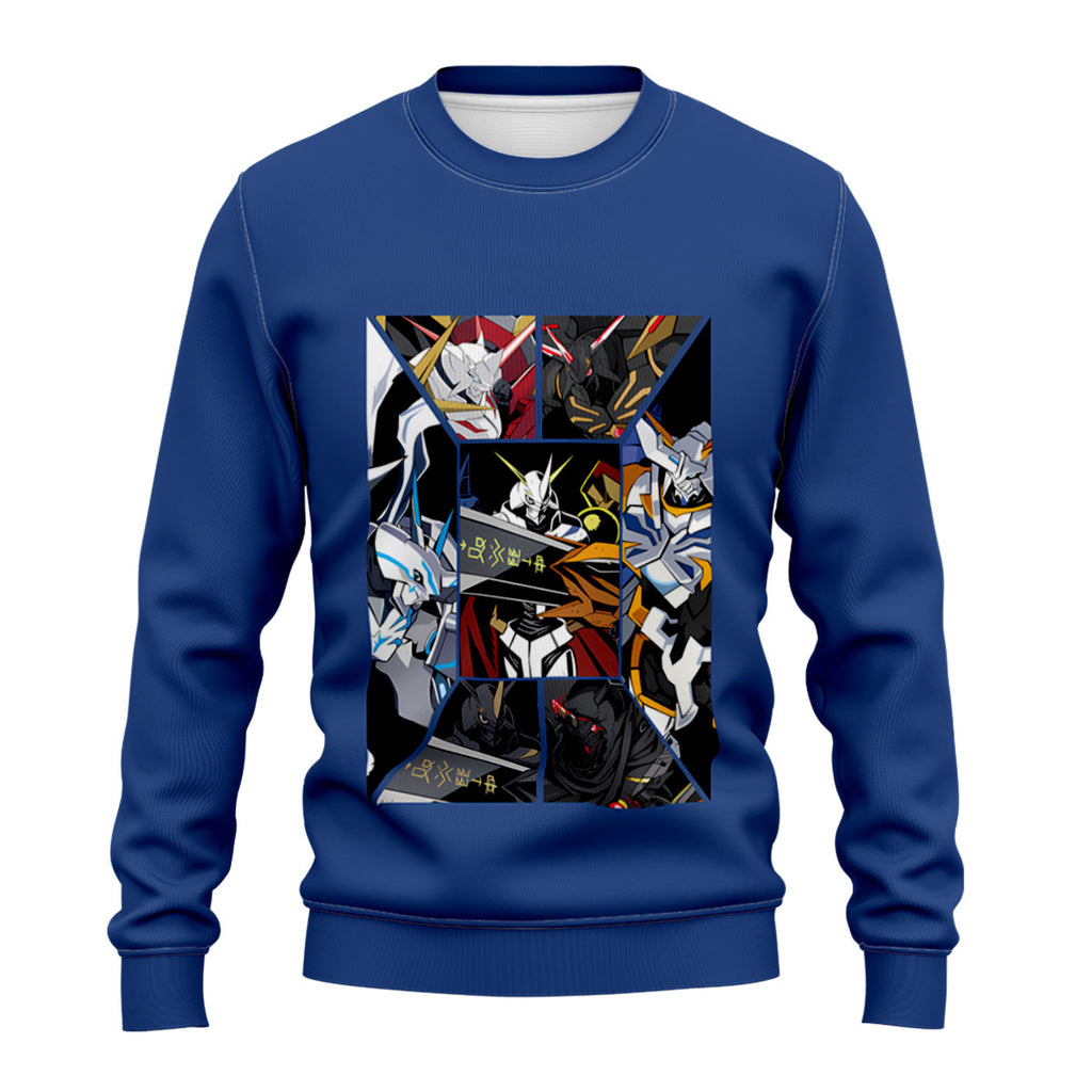 Digimon Adventure Omegamon Multi-Form Collage Blue Anime Apparel